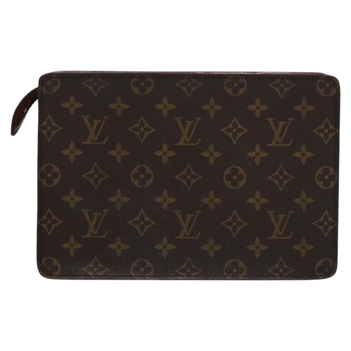 LOUIS VUITTON Monogram Pochette Homme Clutch Bag M51795 LV 114081