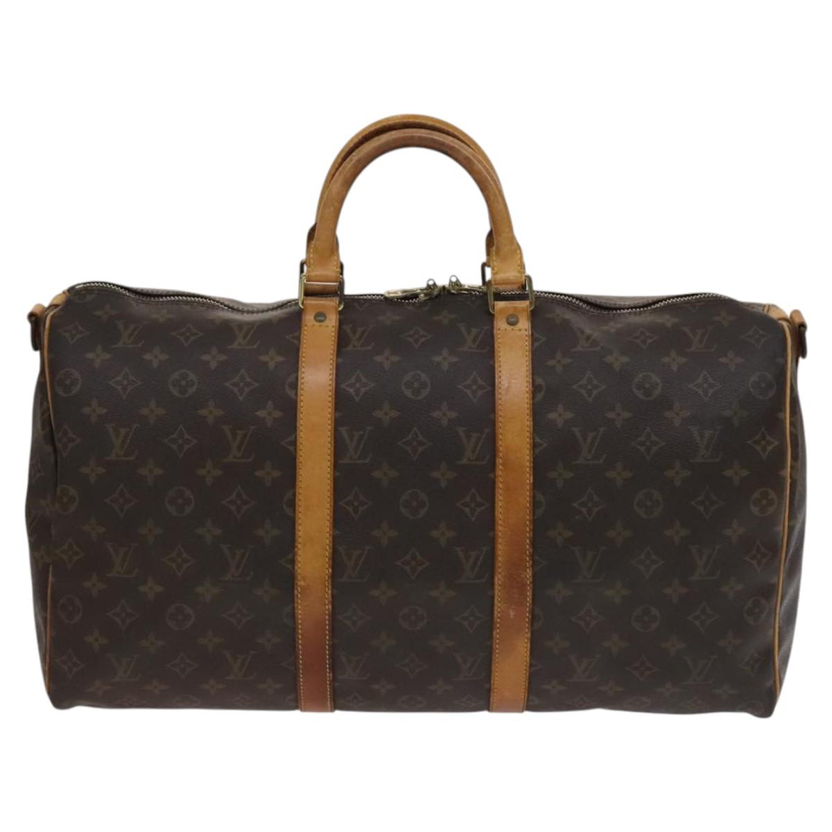 LOUIS VUITTON Monogram Keepall Bandouliere 50 Boston Bag M41416 LV 114090