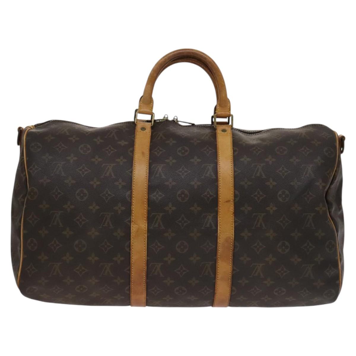 LOUIS VUITTON Monogram Keepall Bandouliere 50 Boston Bag M41416 LV 114090