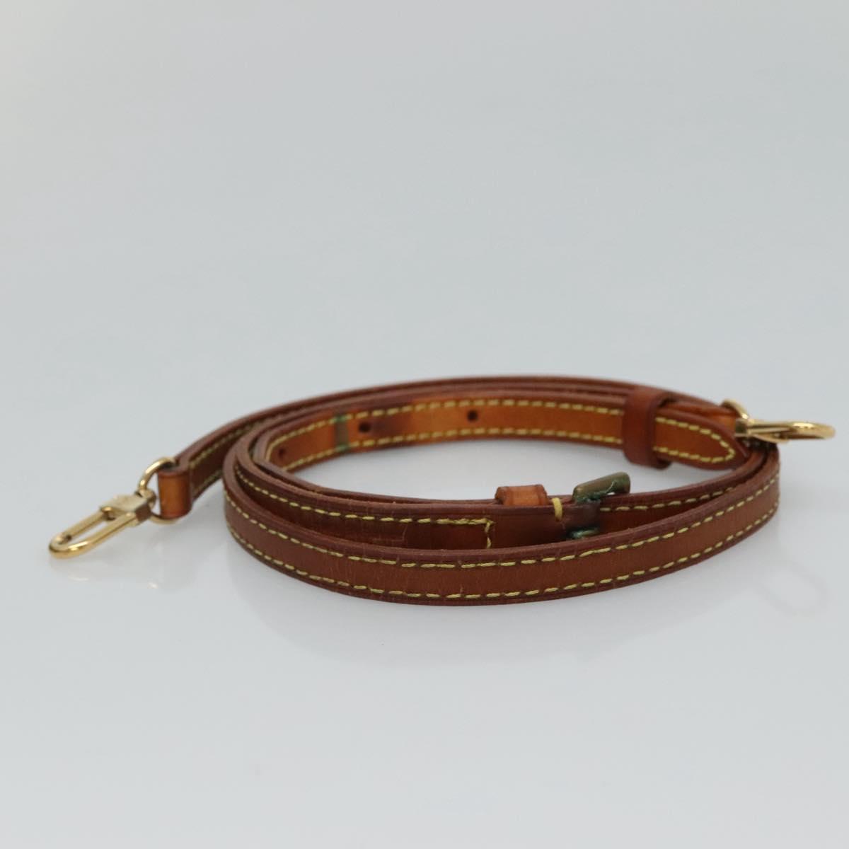 LOUIS VUITTON Adjustable Shoulder Strap Leather 37""-44.5"" Beige LV 114224