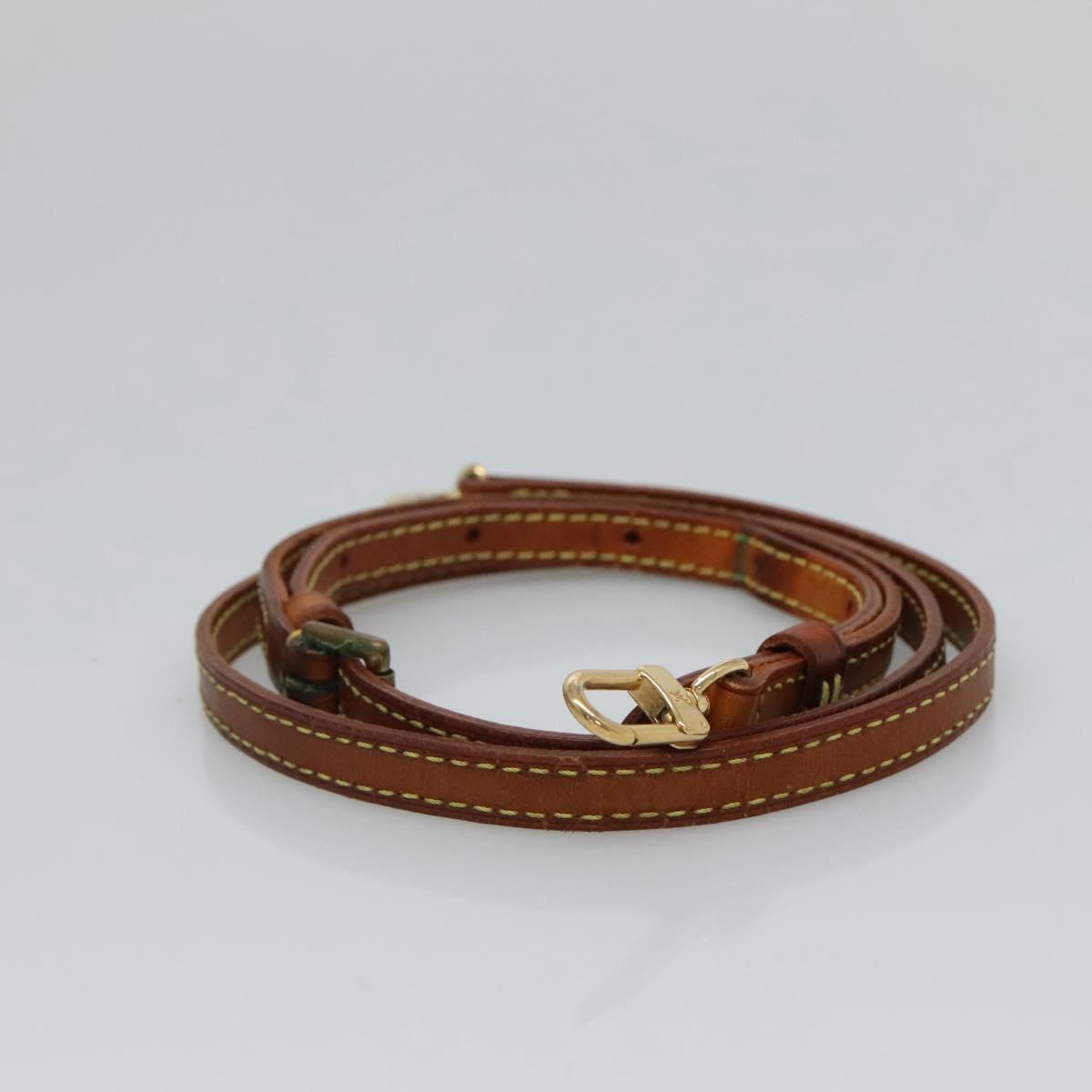 LOUIS VUITTON Adjustable Shoulder Strap Leather 37""-44.5"" Beige LV 114224