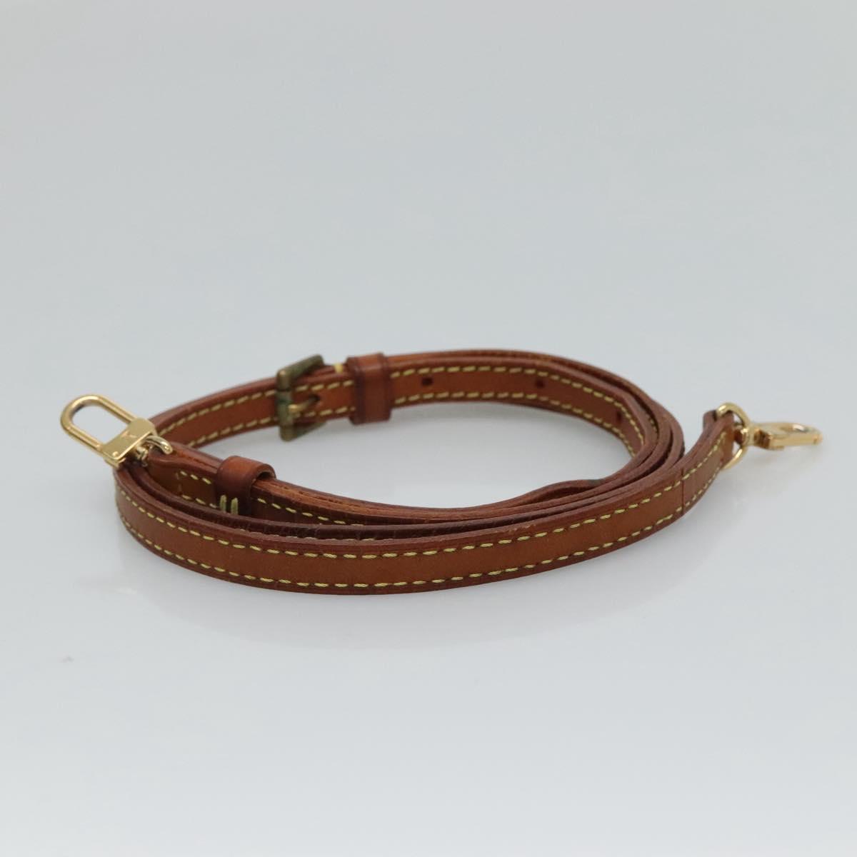 LOUIS VUITTON Adjustable Shoulder Strap Leather 37""-44.5"" Beige LV 114224
