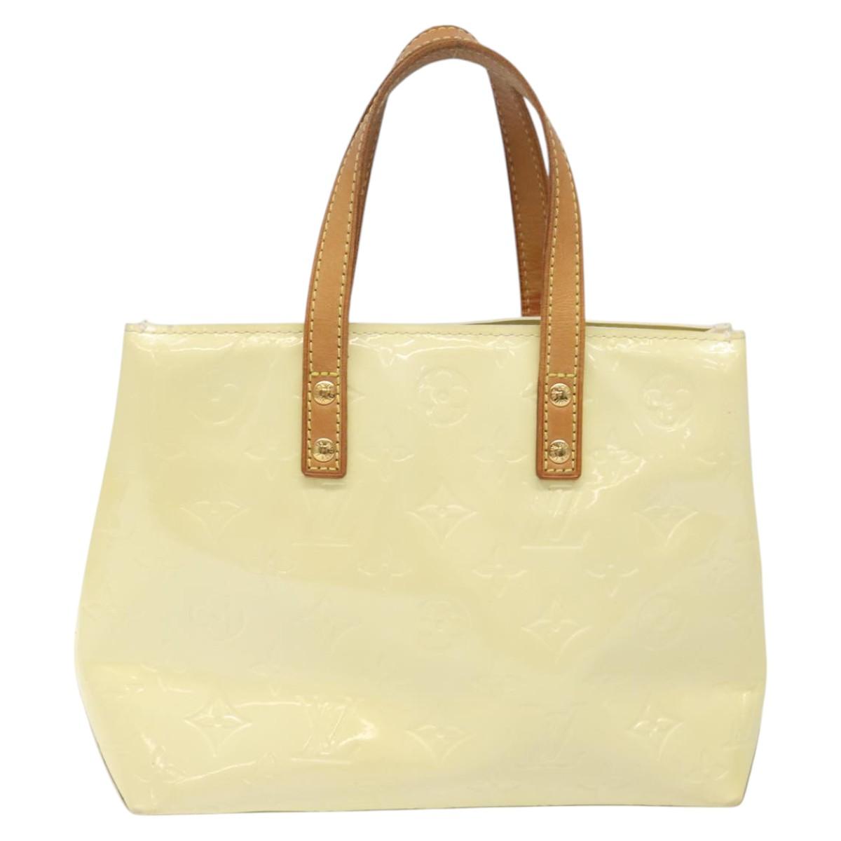 LOUIS VUITTON Monogram Vernis Reade PM Hand Bag Perle M91336 LV 114258