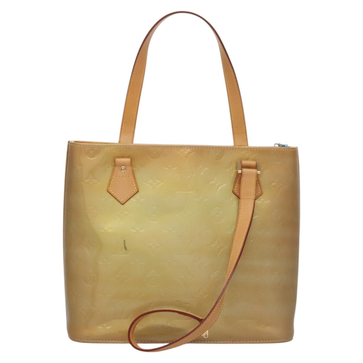 LOUIS VUITTON Monogram Vernis Houston Hand Bag Gris M91053 LV 114295