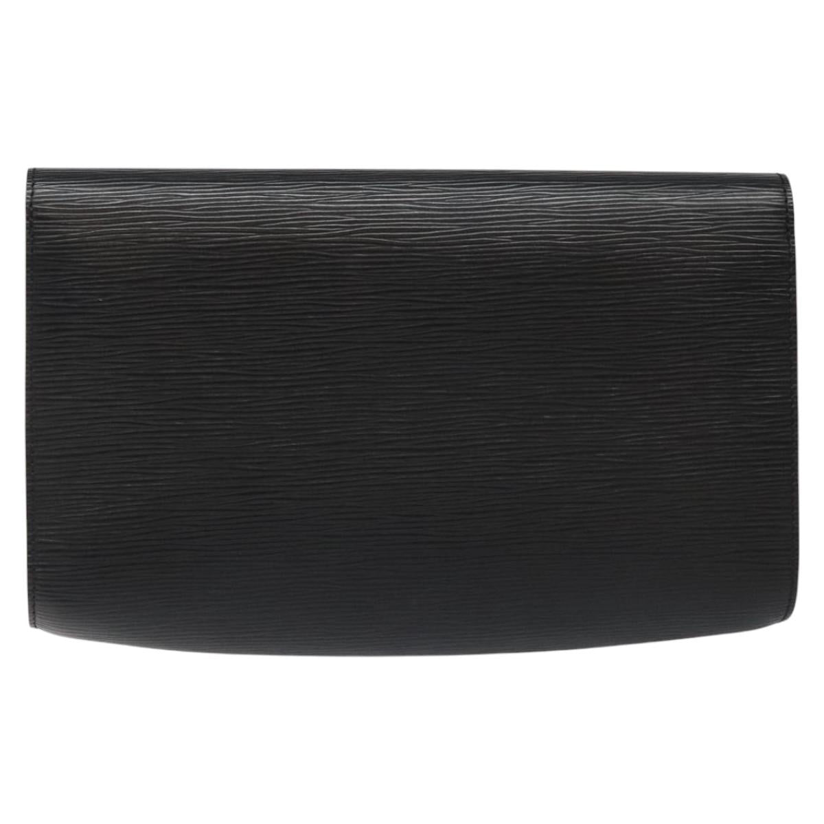 LOUIS VUITTON Epi Chaillot Clutch Bag Black M52542 LV 114321