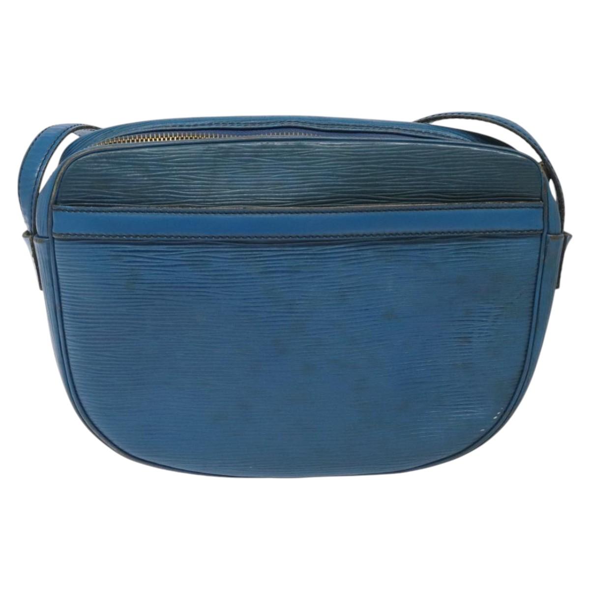 LOUIS VUITTON Epi June Feuille Shoulder Bag Blue M52155 LV 114323