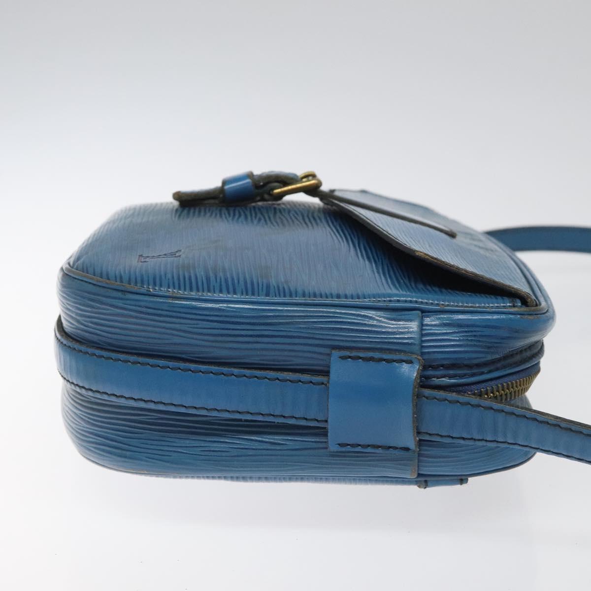 LOUIS VUITTON Epi June Feuille Shoulder Bag Blue M52155 LV 114323