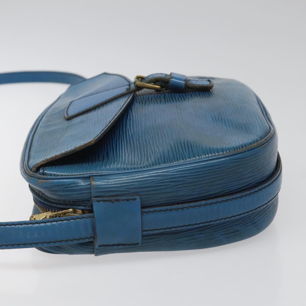 LOUIS VUITTON Epi June Feuille Shoulder Bag Blue M52155 LV 114323