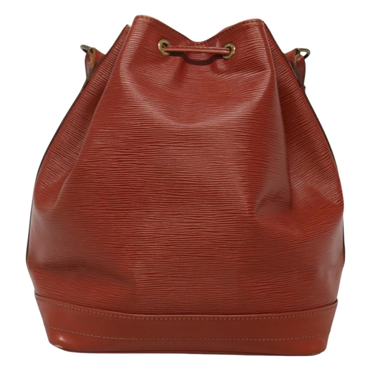 LOUIS VUITTON Epi Noe Shoulder Bag Brown Kenya M44003 LV 114326