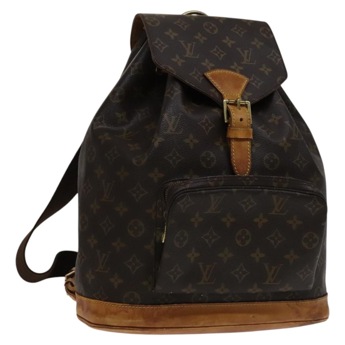 LOUIS VUITTON Monogram Montsouris GM Backpack M51135 LV 114333