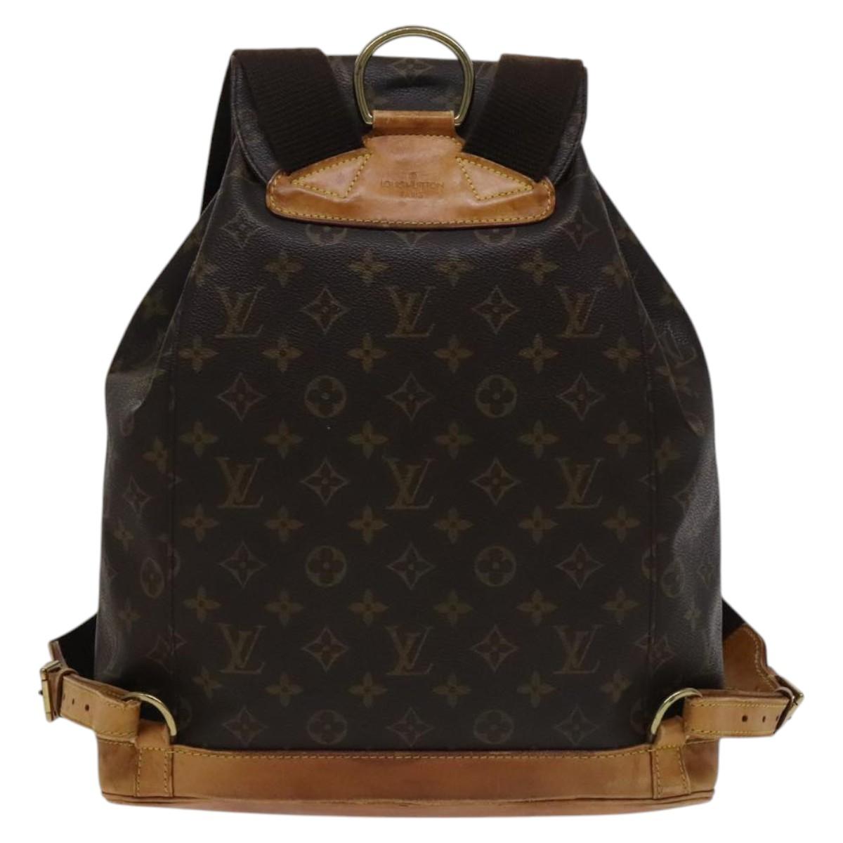 LOUIS VUITTON Monogram Montsouris GM Backpack M51135 LV 114333