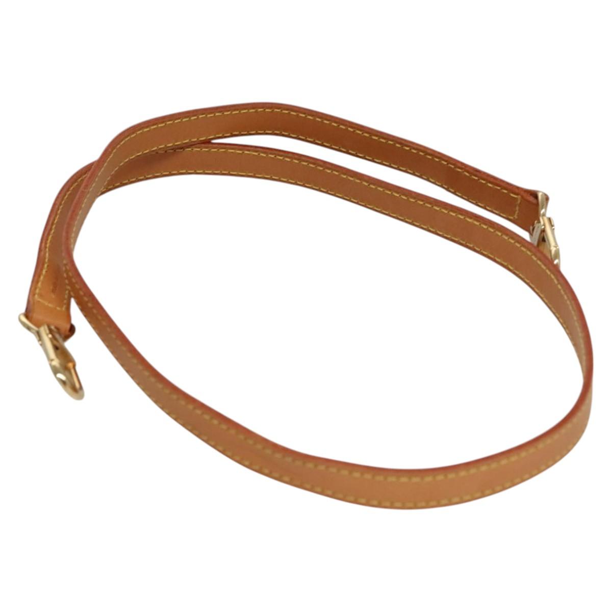 LOUIS VUITTON Shoulder Strap Leather 35.8"" Beige LV 114443