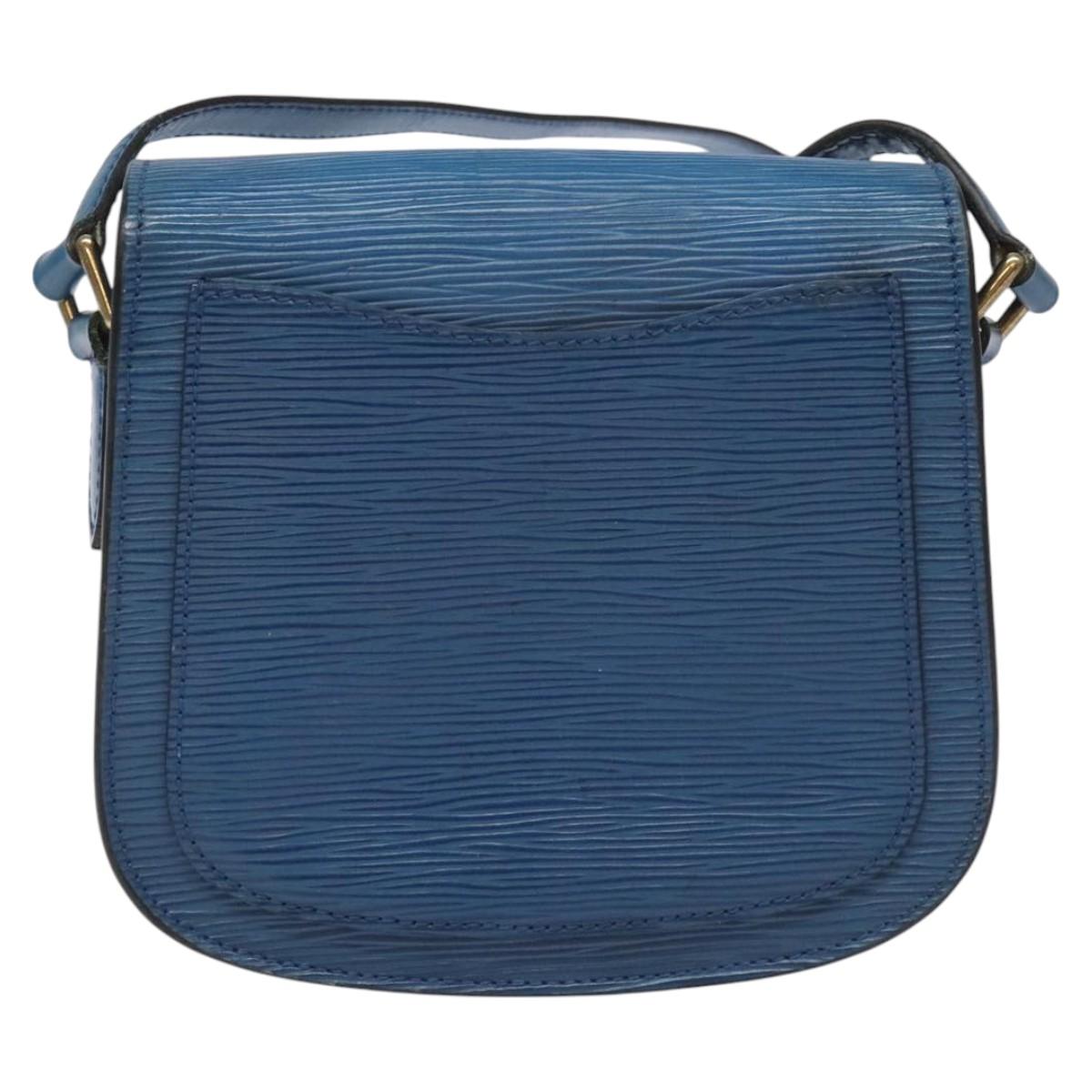 LOUIS VUITTON Epi Saint Cloud PM Shoulder Bag Blue M52195 LV 114451