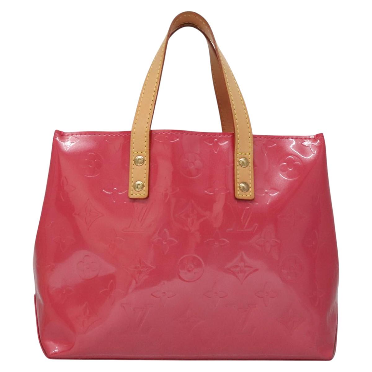 LOUIS VUITTON Monogram Vernis Reade PM Hand Bag Fuchsia Pink M91221 114585A