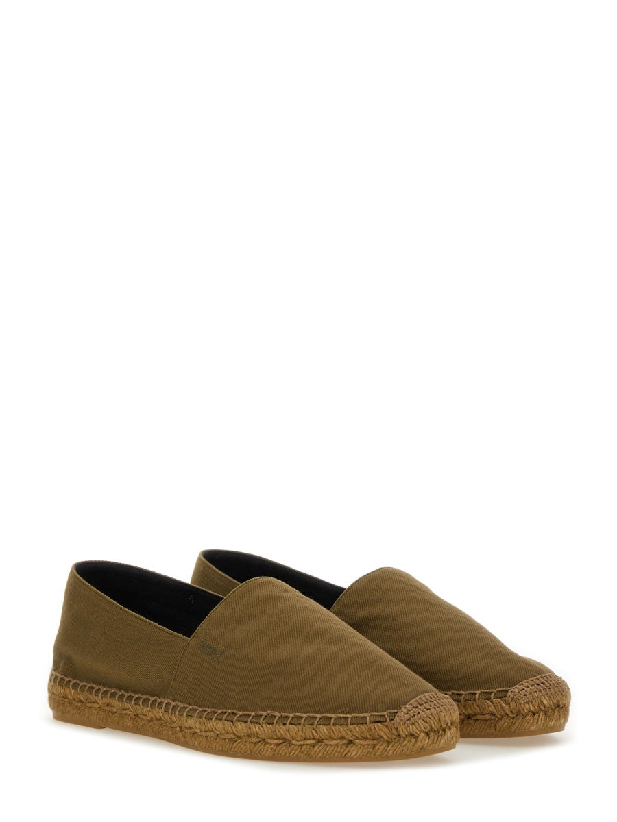 Saint Laurent Men Cotton Gabardine Espadrille