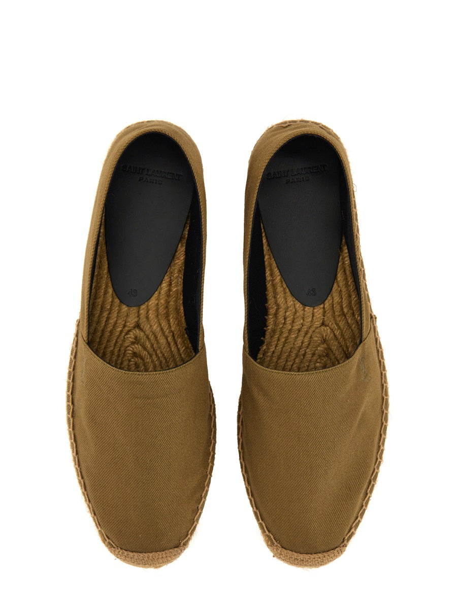 Saint Laurent Men Cotton Gabardine Espadrille