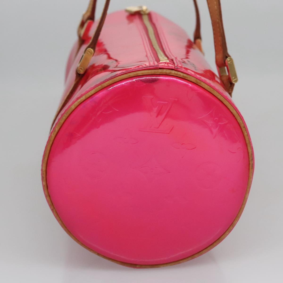LOUIS VUITTON Monogram Vernis Bedford Hand Bag Fuchsia Pink M91255 115309