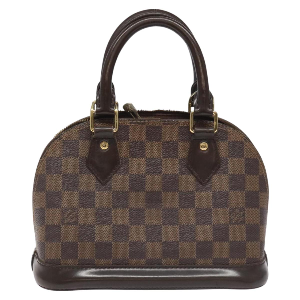 LOUIS VUITTON Damier Ebene Alma BB Hand Bag 2way N40606 LV 115421