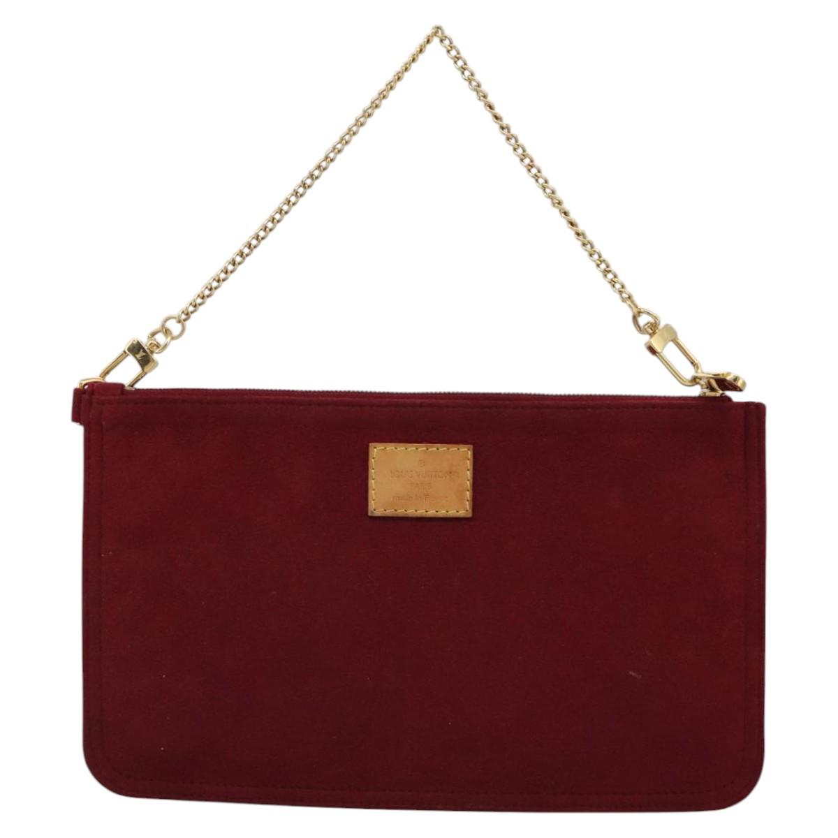 LOUIS VUITTON Aurelia GM Pouch Suede Red LV 115462