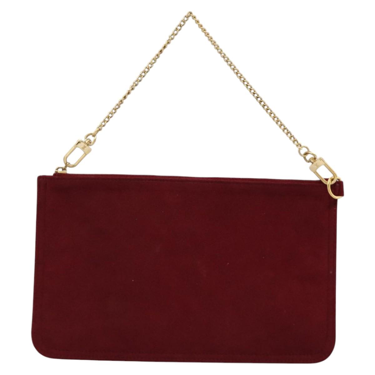 LOUIS VUITTON Aurelia GM Pouch Suede Red LV 115462