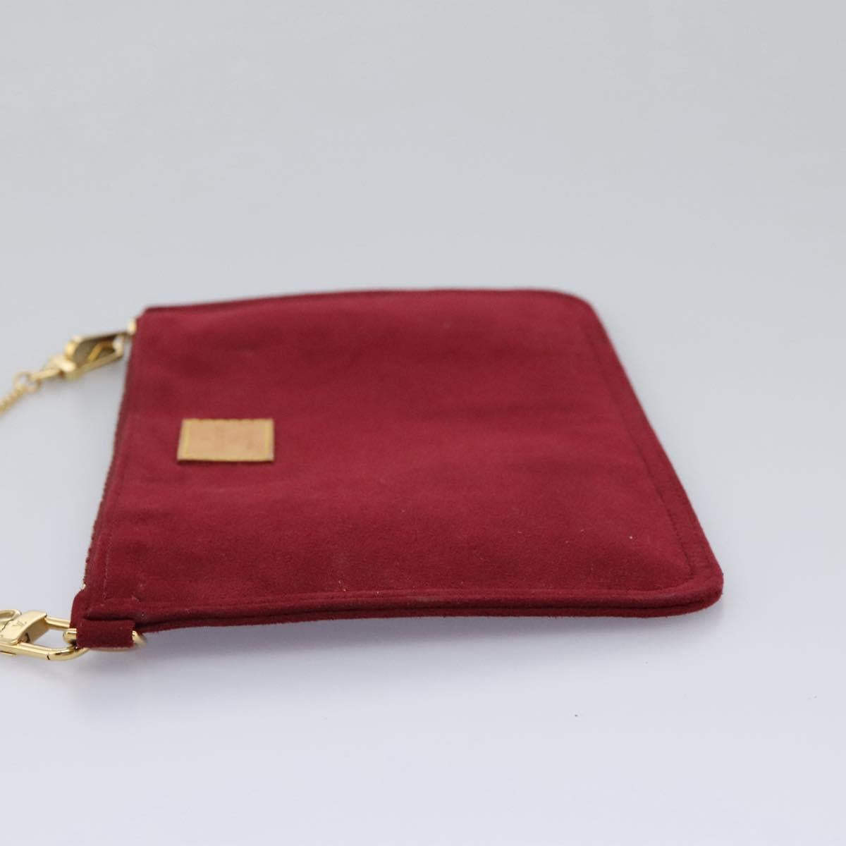 LOUIS VUITTON Aurelia GM Pouch Suede Red LV 115462
