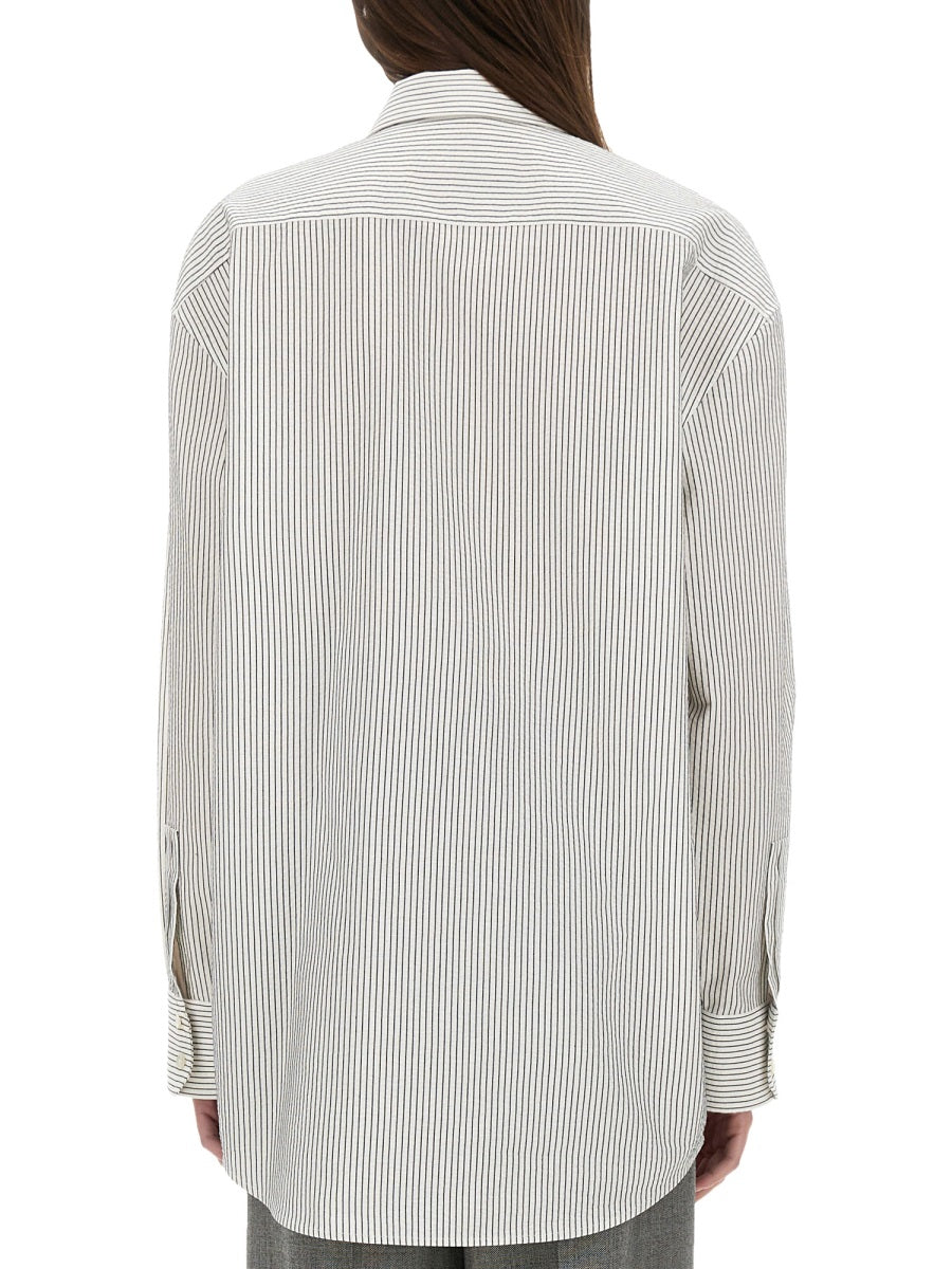 Saint Laurent Women Striped Cotton Shirt