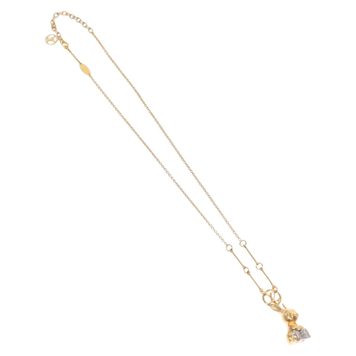 LOUIS VUITTON Collier LV Necklace metal Gold M00928 LV 115662