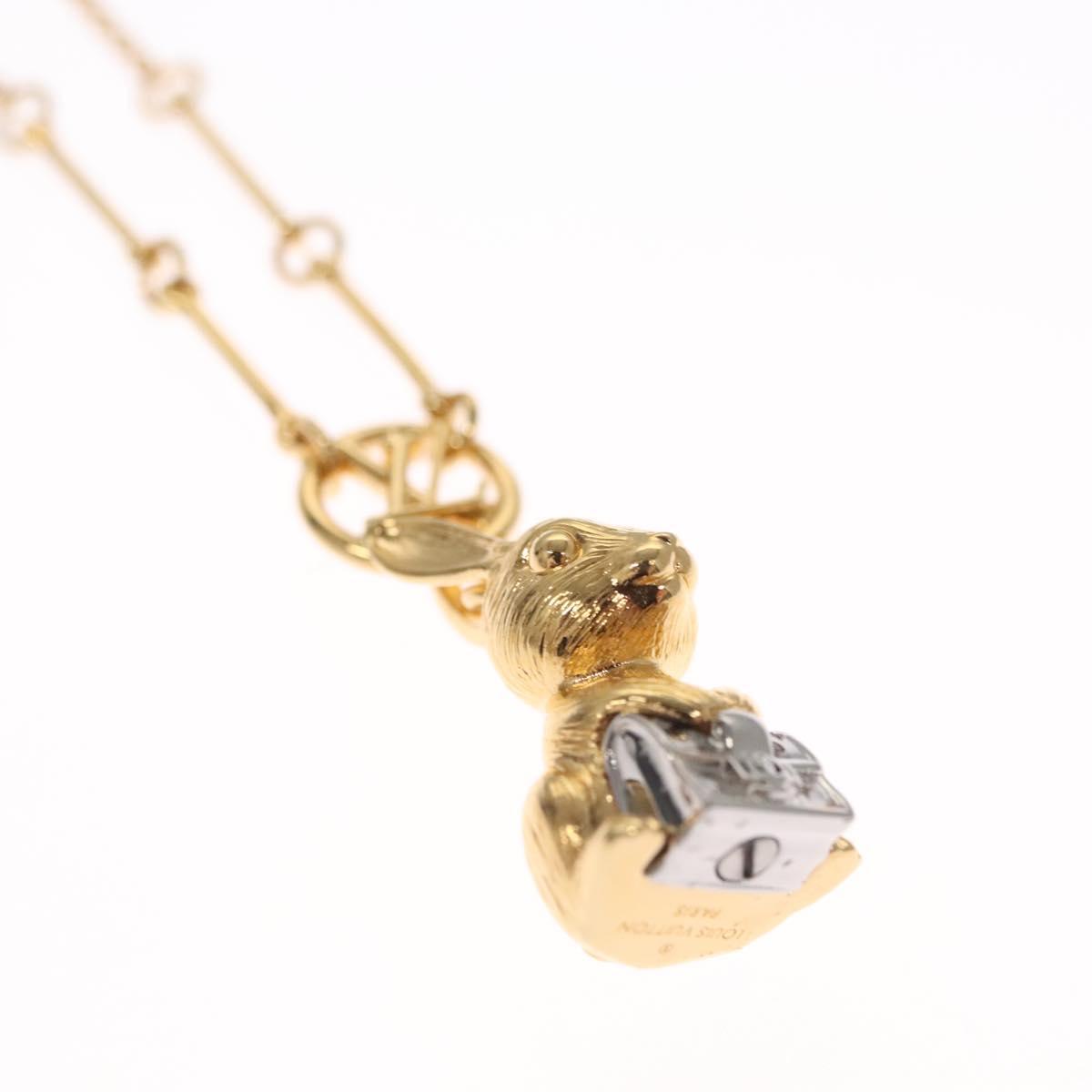 LOUIS VUITTON Collier LV Necklace metal Gold M00928 LV 115662