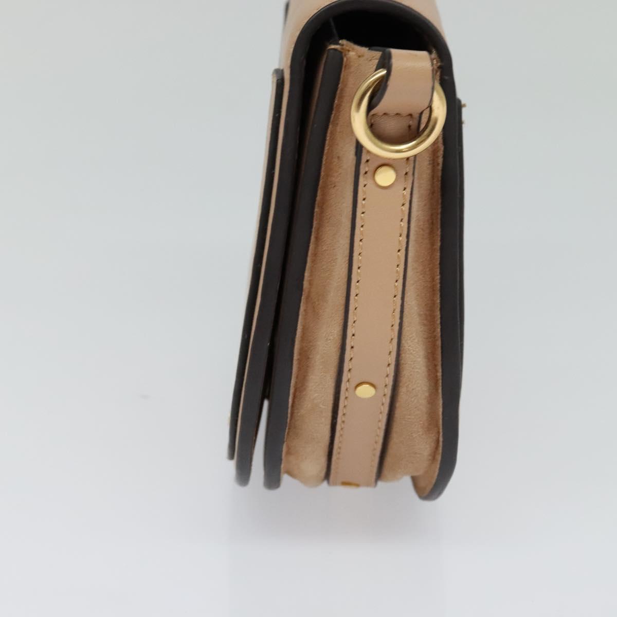 Chloe Nile Hand Bag Leather 2way Beige 115680