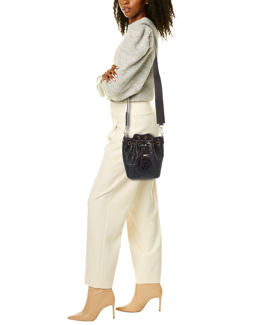 Valentino By Mario Valentino Jules Dollaro Monogram Leather Bucket Bag