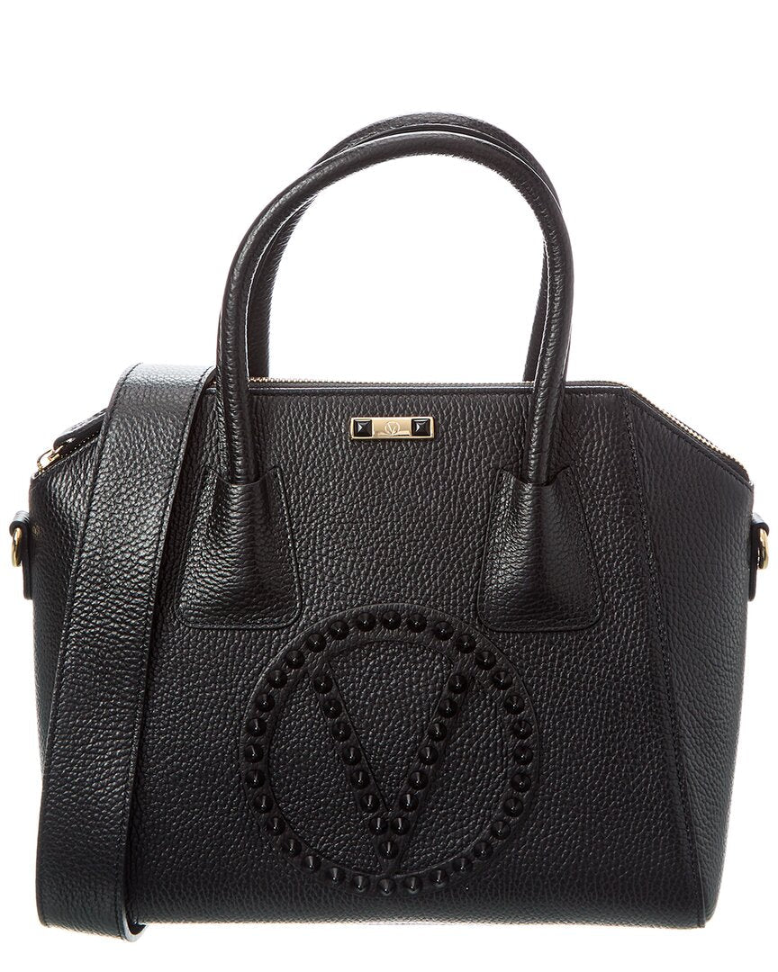 Valentino By Mario Valentino Minimi Rock Leather Satchel ONE SIZE Black