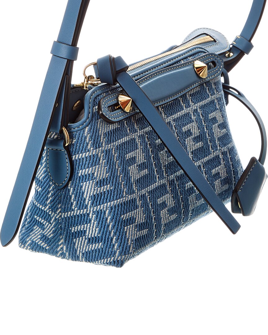 Fendi By The Way Mini Ff Jacquard & Leather Satchel