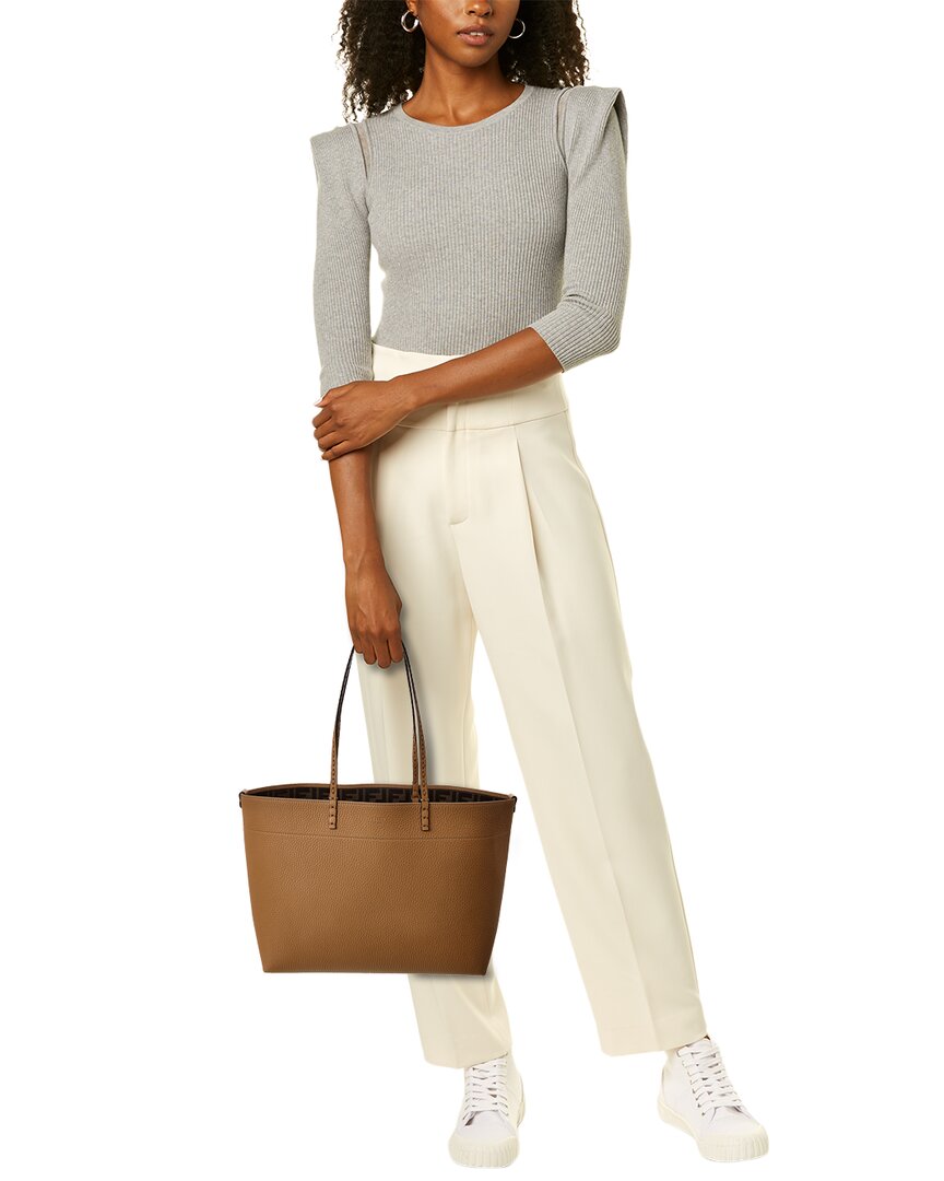 Fendi Roll Medium Leather Tote