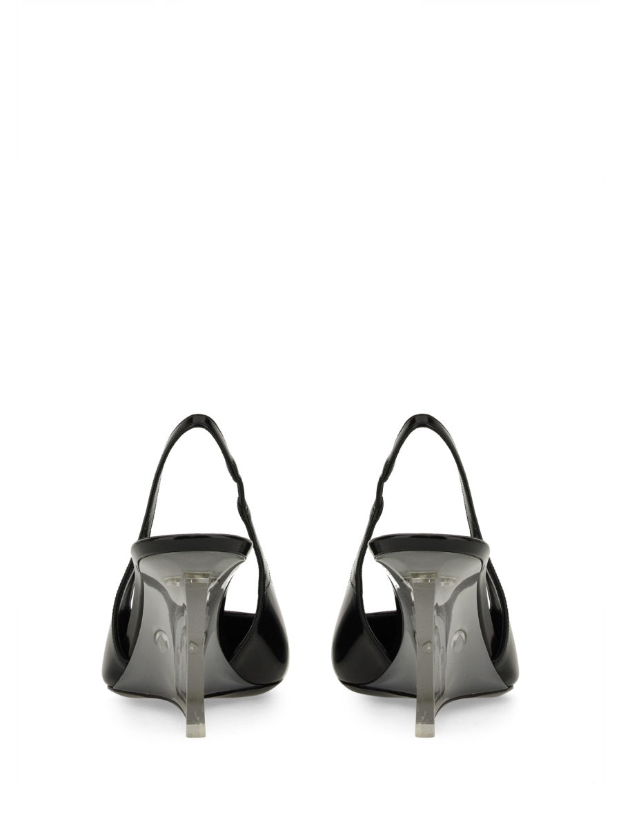 Saint Laurent Women Leather "Miller" Wedges