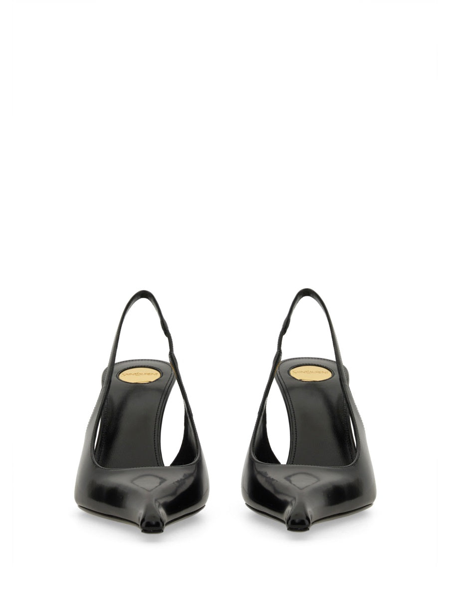 Saint Laurent Women Leather "Miller" Wedges