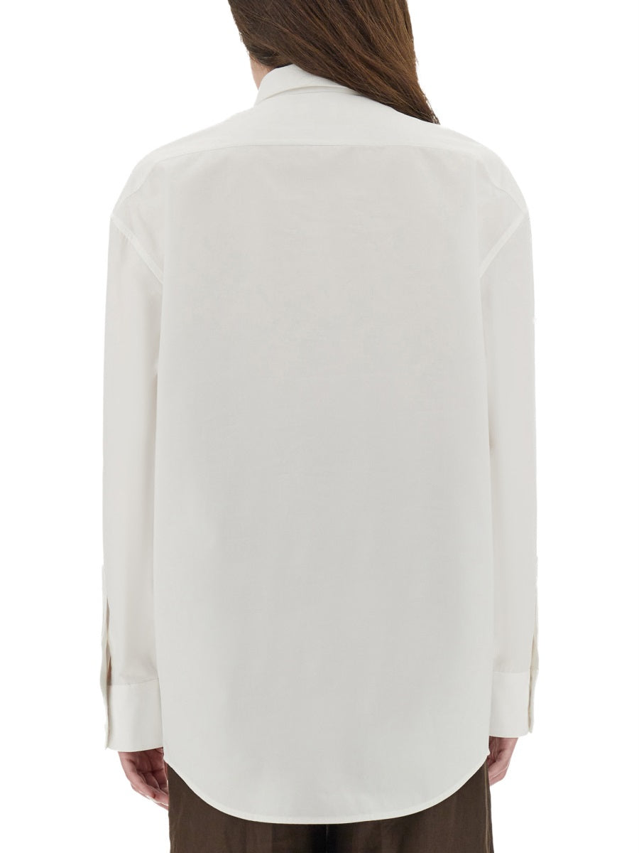 Saint Laurent Women Cassandre Cotton Poplin Shirt