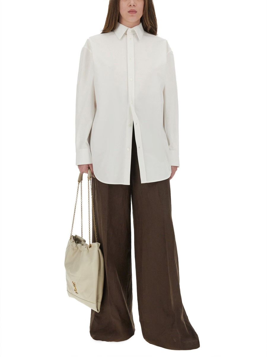 Saint Laurent Women Cassandre Cotton Poplin Shirt