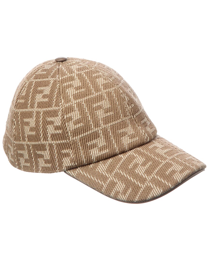 Fendi Ff Logo Baseball Cap Brown Multi