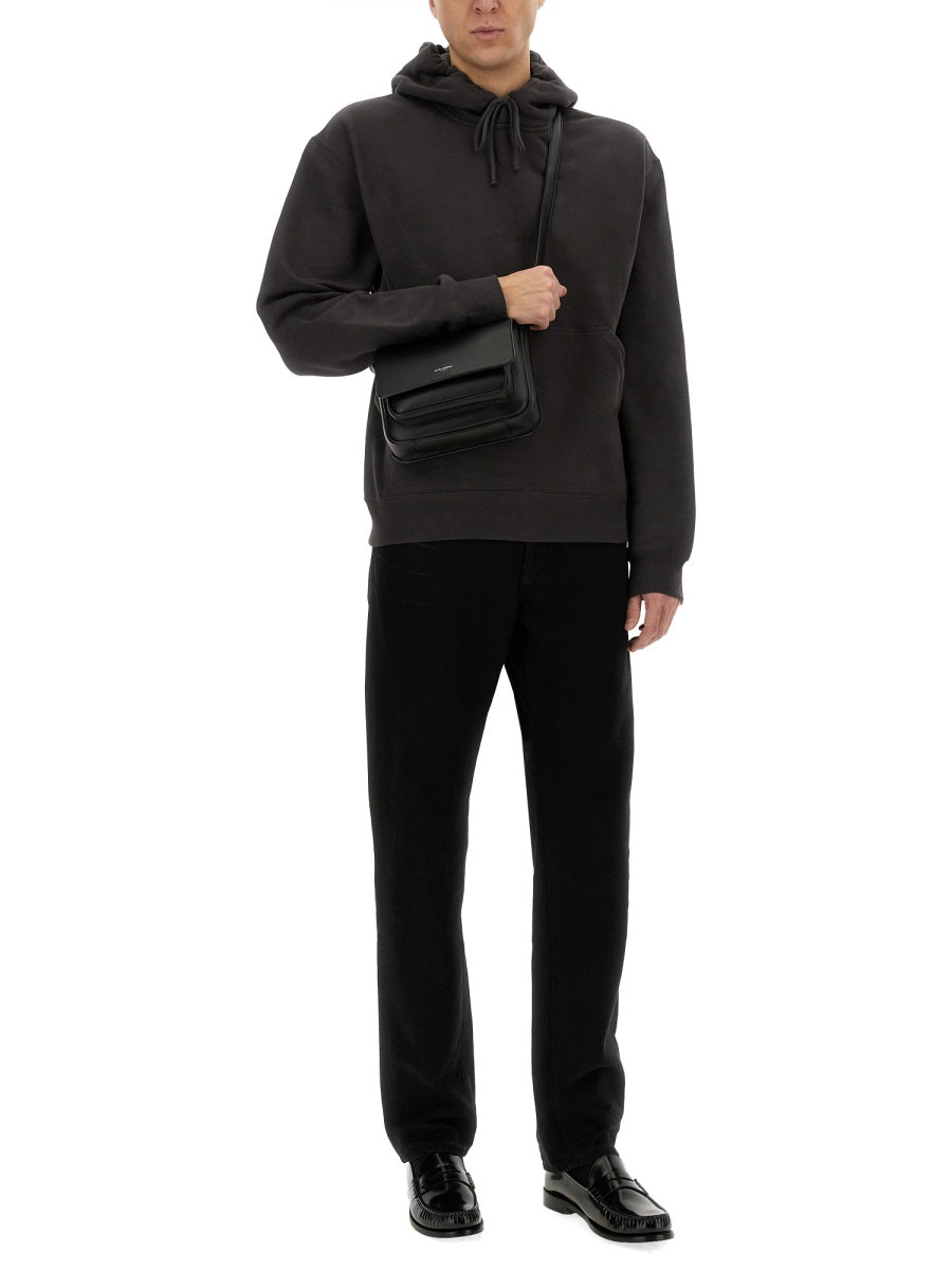 Saint Laurent Men Hooded Sweatshirt With Logo