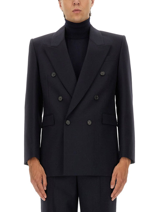 Saint Laurent Men Double-Breasted Wool Jacket