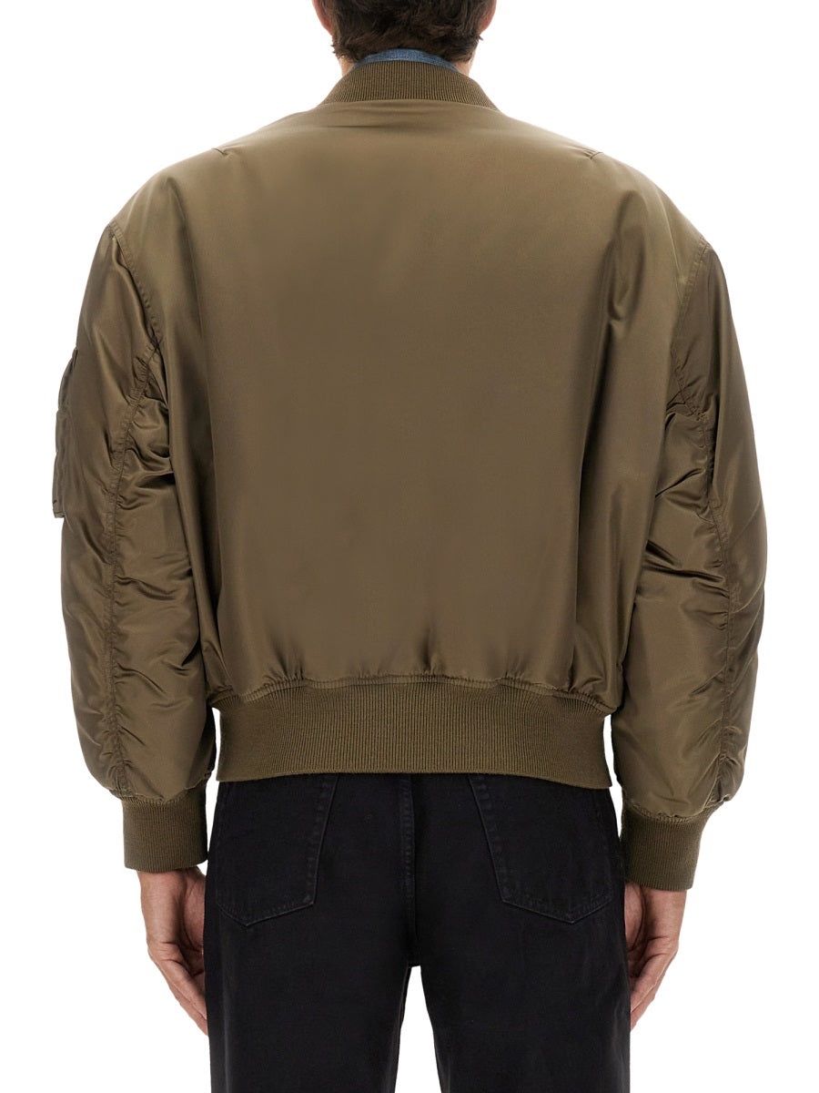 Saint Laurent Men Water-Repellent Bomber Jacket