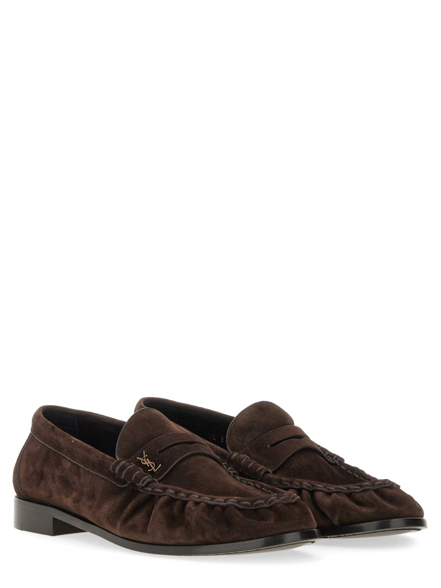 Saint Laurent Men Suede "Laurent" Loafer