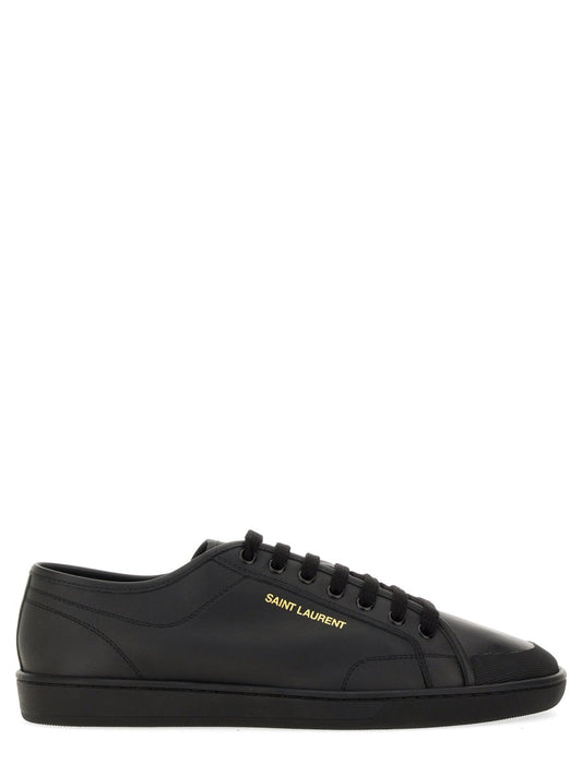 Saint Laurent Men Smooth Leather "Gym" Sneaker