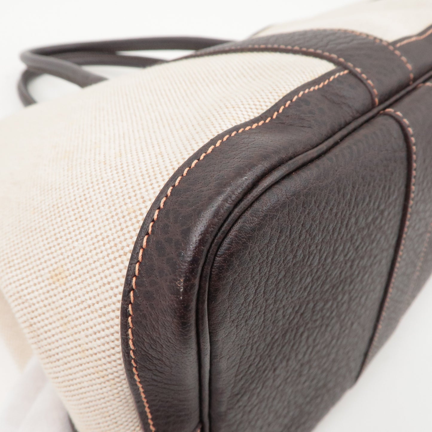 HERMES Garden Party Toile Ash Leather PM 髫ィ繝サ・ス・。 I Stamped Beige