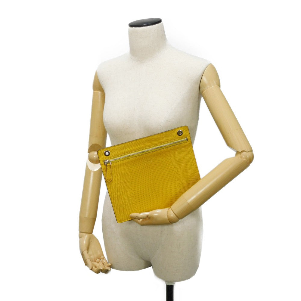 Fendi Exotic Lizard Leather Clutch 7AR985