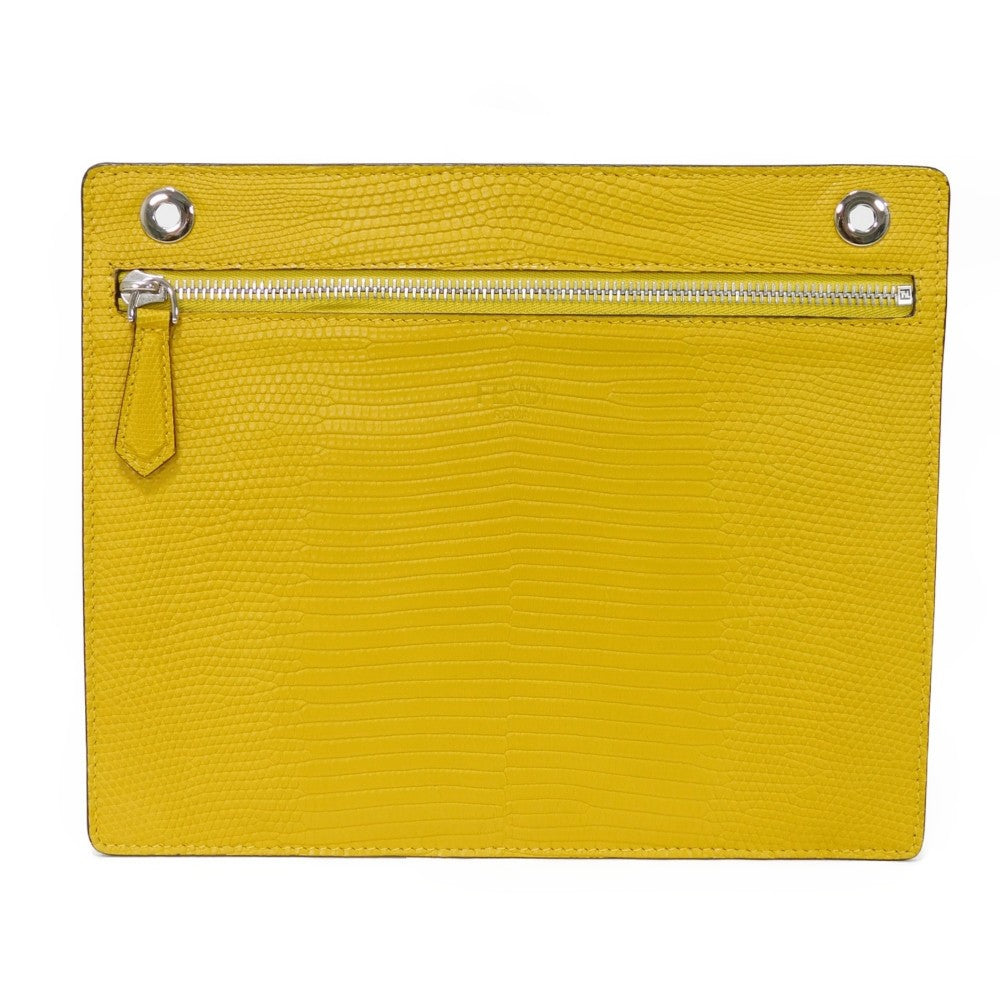 Fendi Exotic Lizard Leather Clutch 7AR985