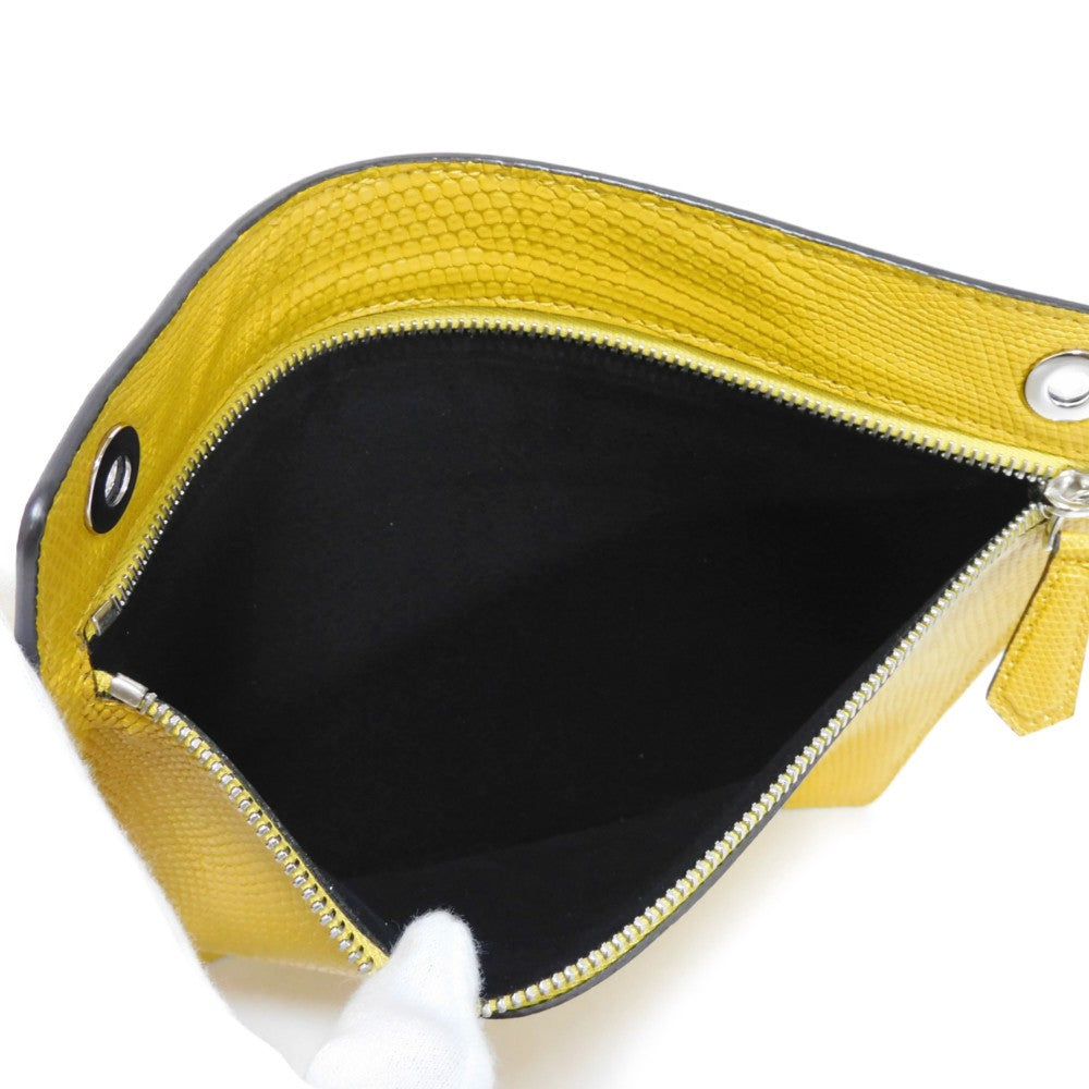 Fendi Exotic Lizard Leather Clutch 7AR985