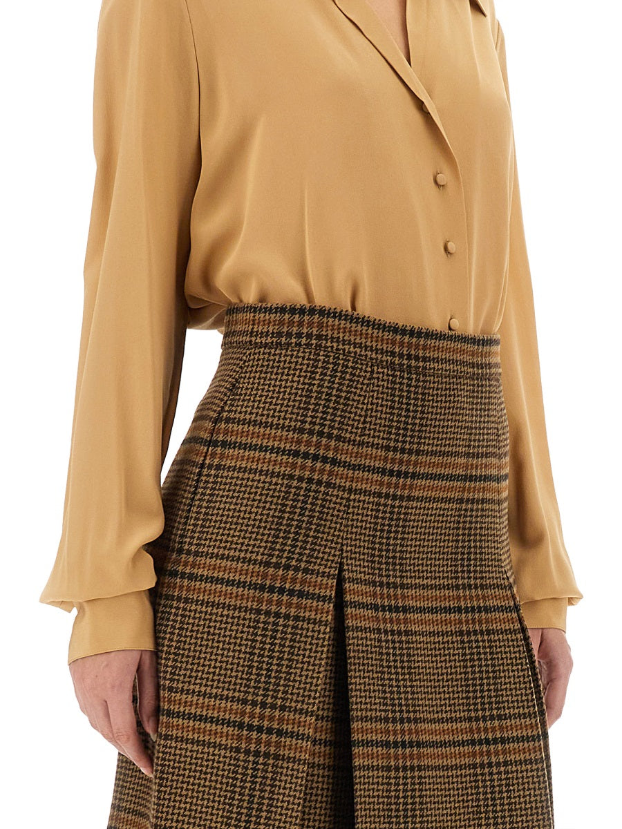 Saint Laurent Women Silk Crepe De Chine Blouse