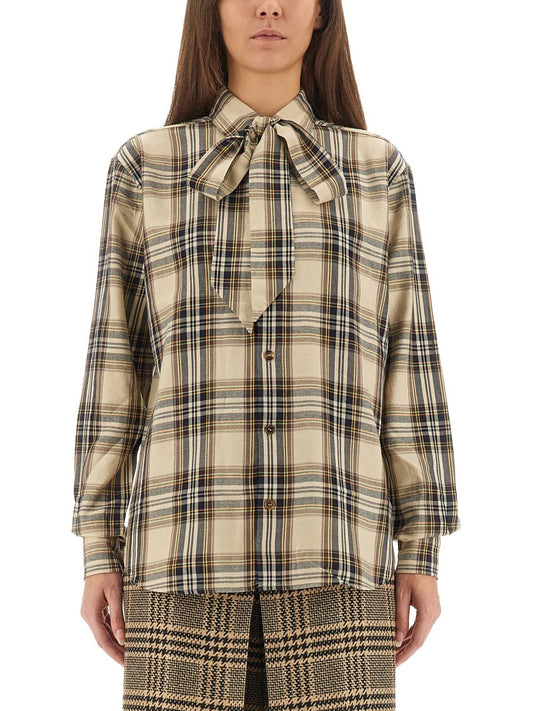 Saint Laurent Women Cassandre Lavallière Shirt