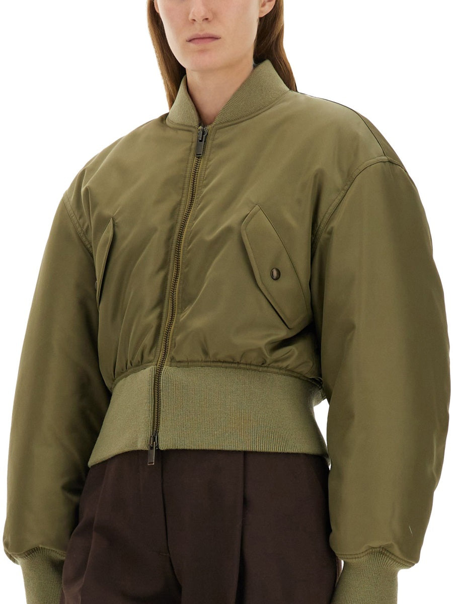 Saint Laurent Women Nylon Bomber Jacket